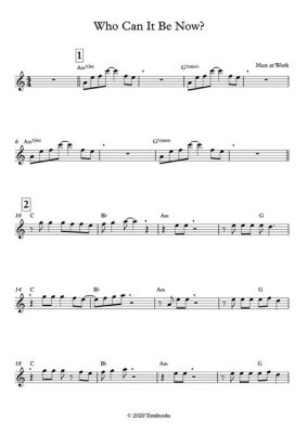 who can it be now alto sax sheet music